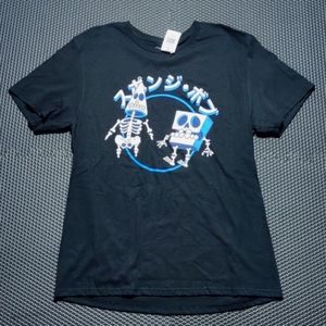 SpongeBob SquarePants black skeleton SpongeBob and Patrick T-shirt Large